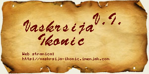 Vaskrsija Ikonić vizit kartica